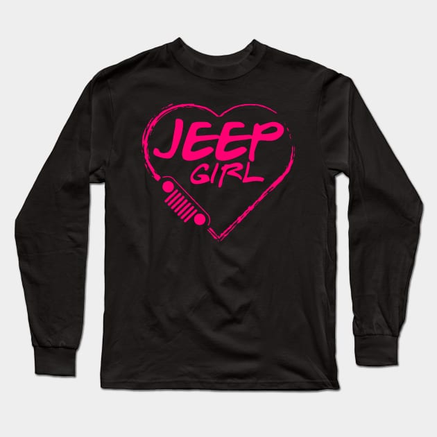 Jeep girl Long Sleeve T-Shirt by kosl20